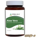 HERBAL HILLS Aloe Vera Capsules (Aloe barbadensis) | 120 Capsules (500 mg) | Pure Aloe Freeze tørket pulvertilskudd, høy konsentrasjon, støtter total velvære