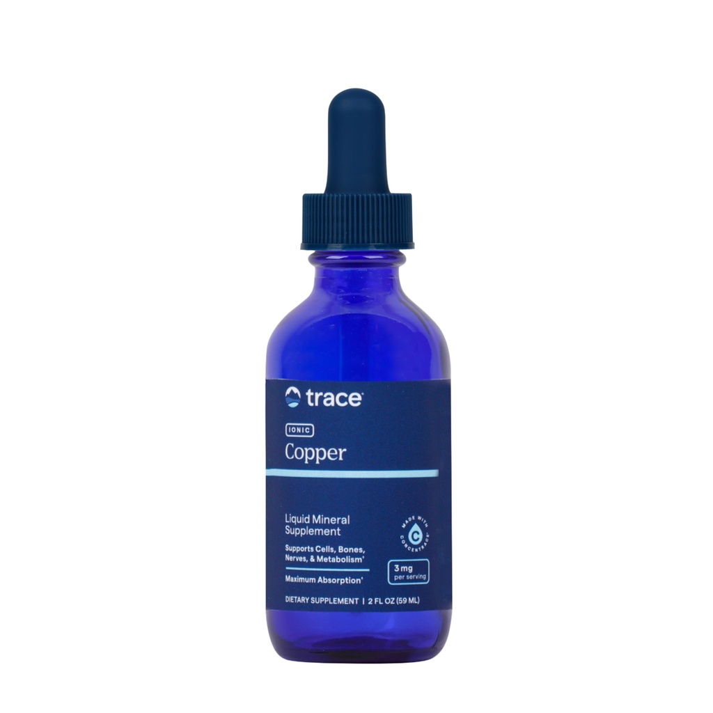 Spor Minerals Ionic Copper - flytende kobber Supplement for blod helse - støtter sunne bindevev, metabolisme og nerver - 2 fl oz (48 Serveringer)