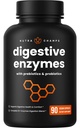 NutraChamps Digestive Enzymer med probiotika og prebiotika for kvinner og menn - 90 Vegan Kapsler med Bromelain for å blomstre og optimal gut helse