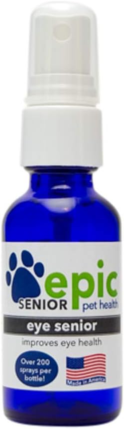 Øye Senior - Alt naturlig flytende Spray Supplement for eldre kjæledyr - Stopp aldringsprosessen - bedre øyne - Mist over øynene og sett i mat og vann (1 oz)