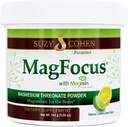 Suzy Cohen MagFocus Magnesium Threonate pulver kosttilskudd 200 mg, sunn nerve, støtte kognisjon, energi, bein helse, Stevia, sitron flavor, 60 serveringer