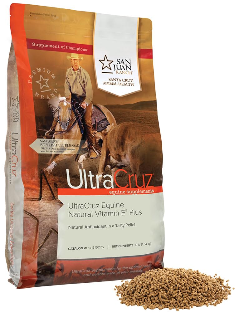 UltraCruz - sc-516275 Equine Naturlig Vitamin E Plus Supplement for hester, 10 lb, Pellet (66 dagers forsyning)