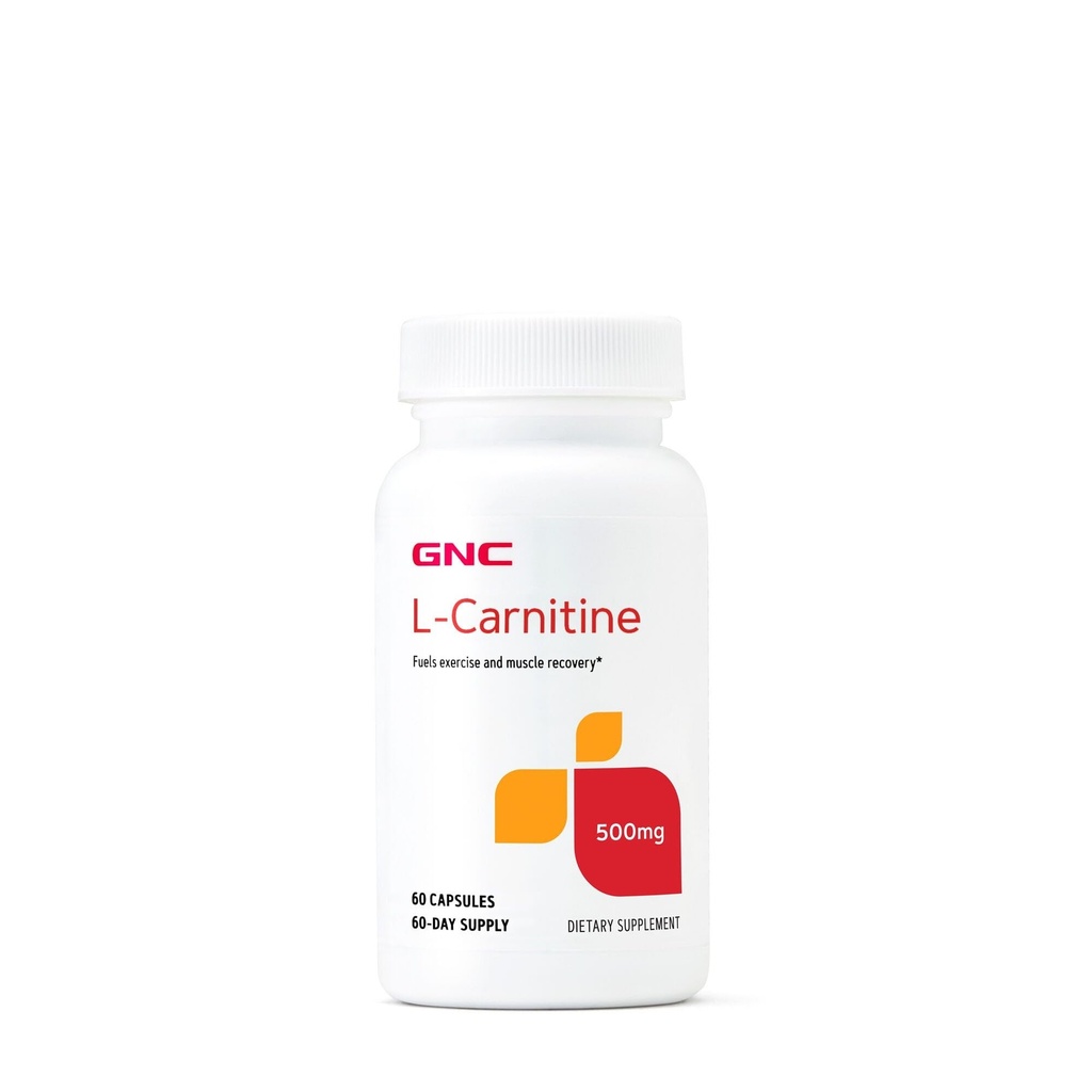 GNC L-karnitin 500 mg, hjelper Metabolize Long-Chain fettsyrer, 60 kapsler