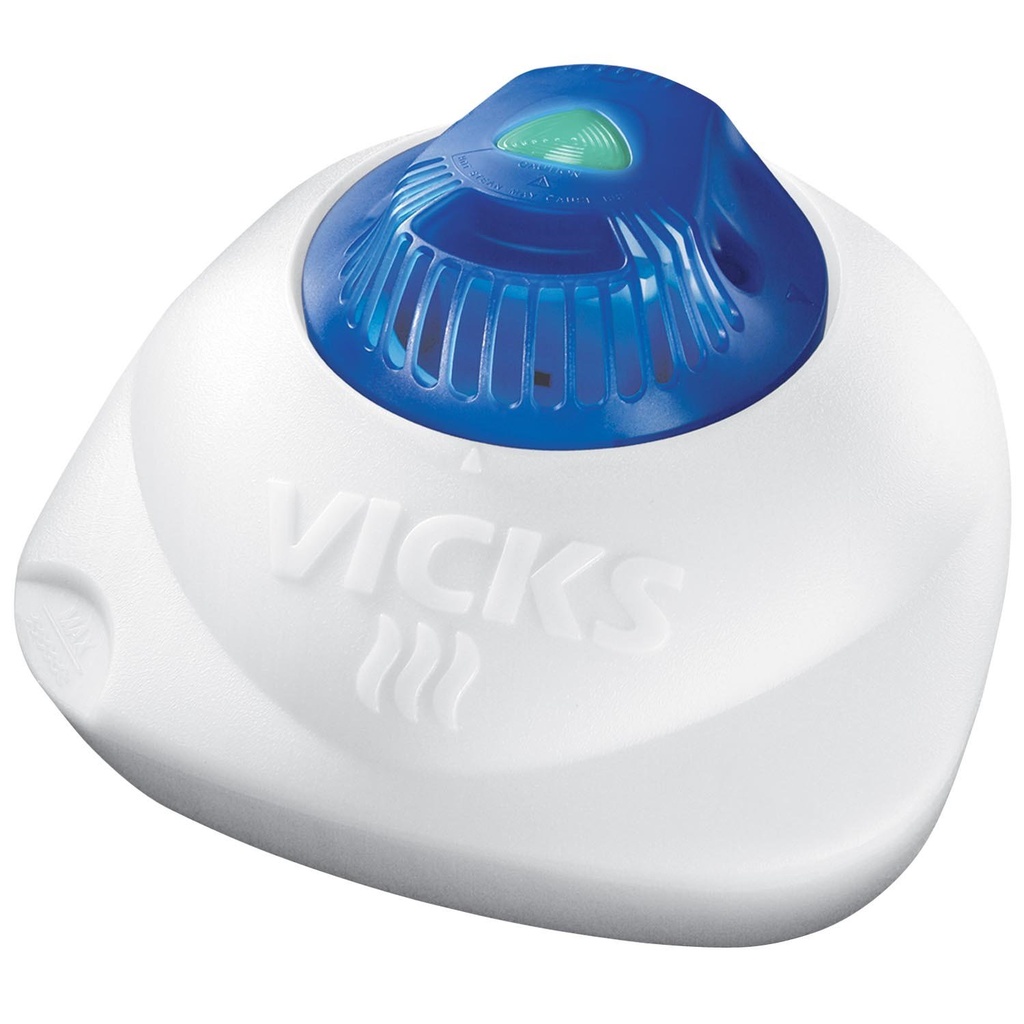 Vicks Warm Steam Vaporizer, Små til middels rom, 1,5 Gallon Tank – Varm tåkefukter for baby- og barnrom med nattelys, fungerer med Vicks VapoPads og VapoSteam