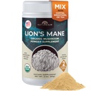 Naturalm Lion's Mane Mushroom Powder - Organisk hjernestøtte for fokus Minne mental klarhet - Ikke GMO Kognitiv funksjon - 60 Serveringer