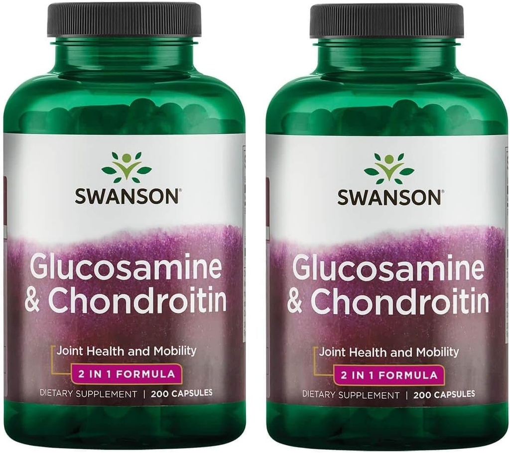 Swanson Glukosamin & Chondroitin Combo 500/250 Milligrams 200 kapsler (2 pakke)