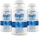 Ring av (180 Caps) – Tinnitus Relief for ringe ører, Clear Tinnitus Stille ørering relief og gjenopprette indre fred, Ginkgo Biloba, Zink Picolinate og mer – Effektiv hørehelsestøtte