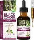 100% naturlig urtedråper, svart cohosh ekstrakt for hormonbalanse, Menopause støtte og PMS relief. 2oz