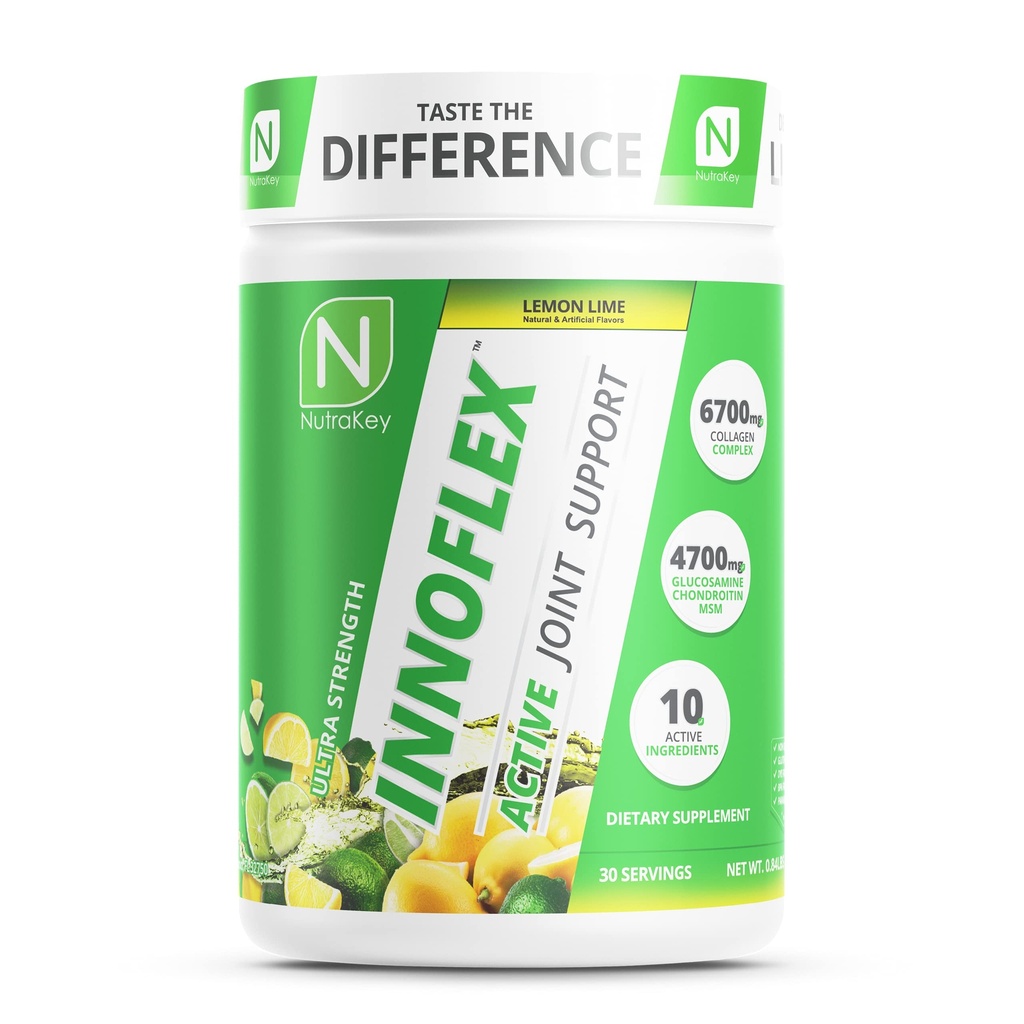 NutraKey Innoflex Glukosamin med Chondroitin, Msm, Hyaluronsyre og collagen, 1500 mg