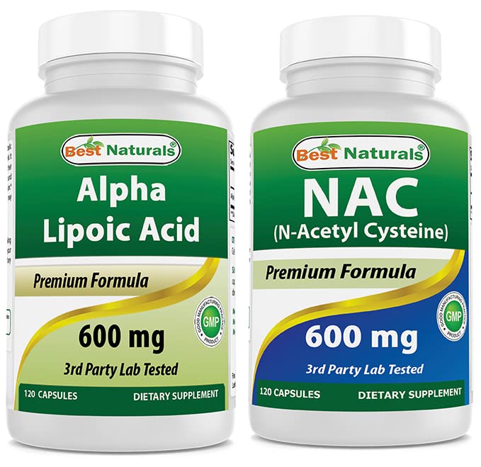 Beste Naturals Alpha Lipoic Acid 600 mg & NAC 600 mg