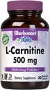Blåbonnet Ernæring L-karnitin 500mg, transporterer fettsyrer*, Boosts Cellular Energy*, Soya-fri, Glutenfri, Ikke-GMO, Kosher Certified, Vegansk, 30 Grønnsaker Kapsler, 30 Services