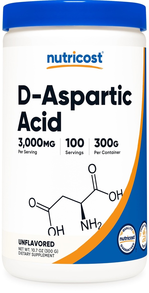Nutricost D-Aspartic Acid (DAA) pulver 300G - ren D Aspartic Acid