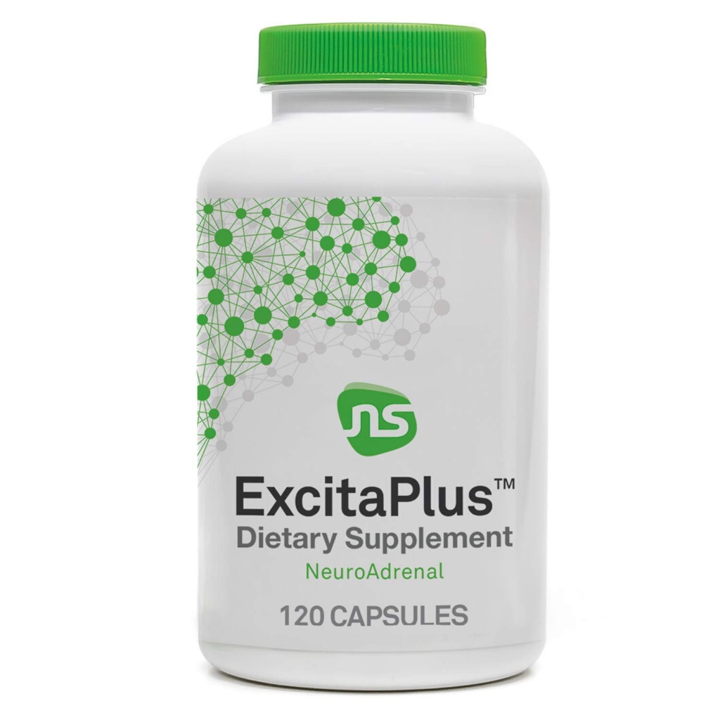 NeuroScience ExcitaPlus - Ekstra styrke L-Tyrosin & Rhodiola Supplement for energi og adrenal helsestøtte - bidrar til å redusere tretthet og tretthet (120 kapsler / 2 måneders forsyning)
