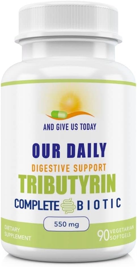 Våre daglige Vites Tributyrin Digestive Heath Probiotika | Komplett Butyrat Supplement | 550 Mg Forsinket-Softgels | Immune Support | 90 Servings | Vegan formel
