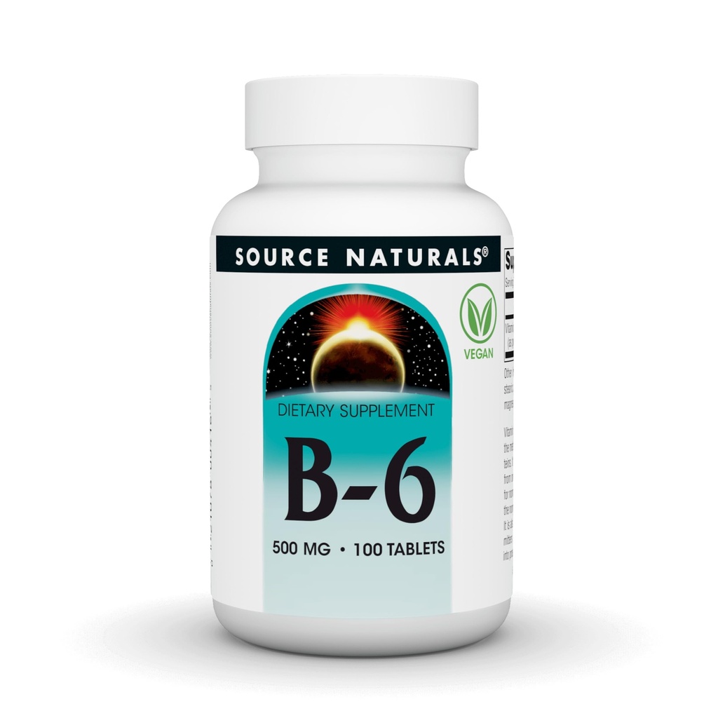 Kilde Naturals vitamin B-6, immunsystemstøtte* -500 mg, 100 tabletter