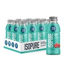 Isopure Zero Carb 32g Clear Protein Ready-to-Drink, Whey Protein Isolate, Blå Bringebær, 12 Pack (Packing May Vary)