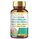 Organic Veda Marshmallow Turmeric Gut Supplement - Digestion Helse, Leaky Gut Repair & Cleanse Support - Papaya Digestive Enzymes, Prebiotika, L-Glutamine, Grønn Banan, Psyllium Husk - 120 Kapsel