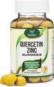Quercetin Gummies med sink (100mg Quercetin og 91% daglig sink per servering) 60 Mango Flavored Chewable Immune Support Gummies for voksne og barn (Non-GMO og Glutenfri) ved dobbel tre