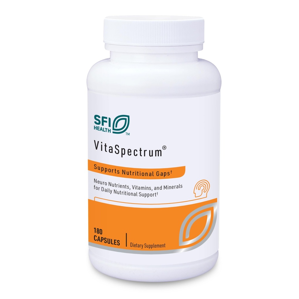 Klaire Labs SFI Health VitaSpectrum Capsules - Multivitamin for barn med 28 essensielle næringsstoffer inkludert folat, B12, B6, Antioksidanter, vitamin E & D3 - Ingen kobber eller jern, Glutenfri (180ct)