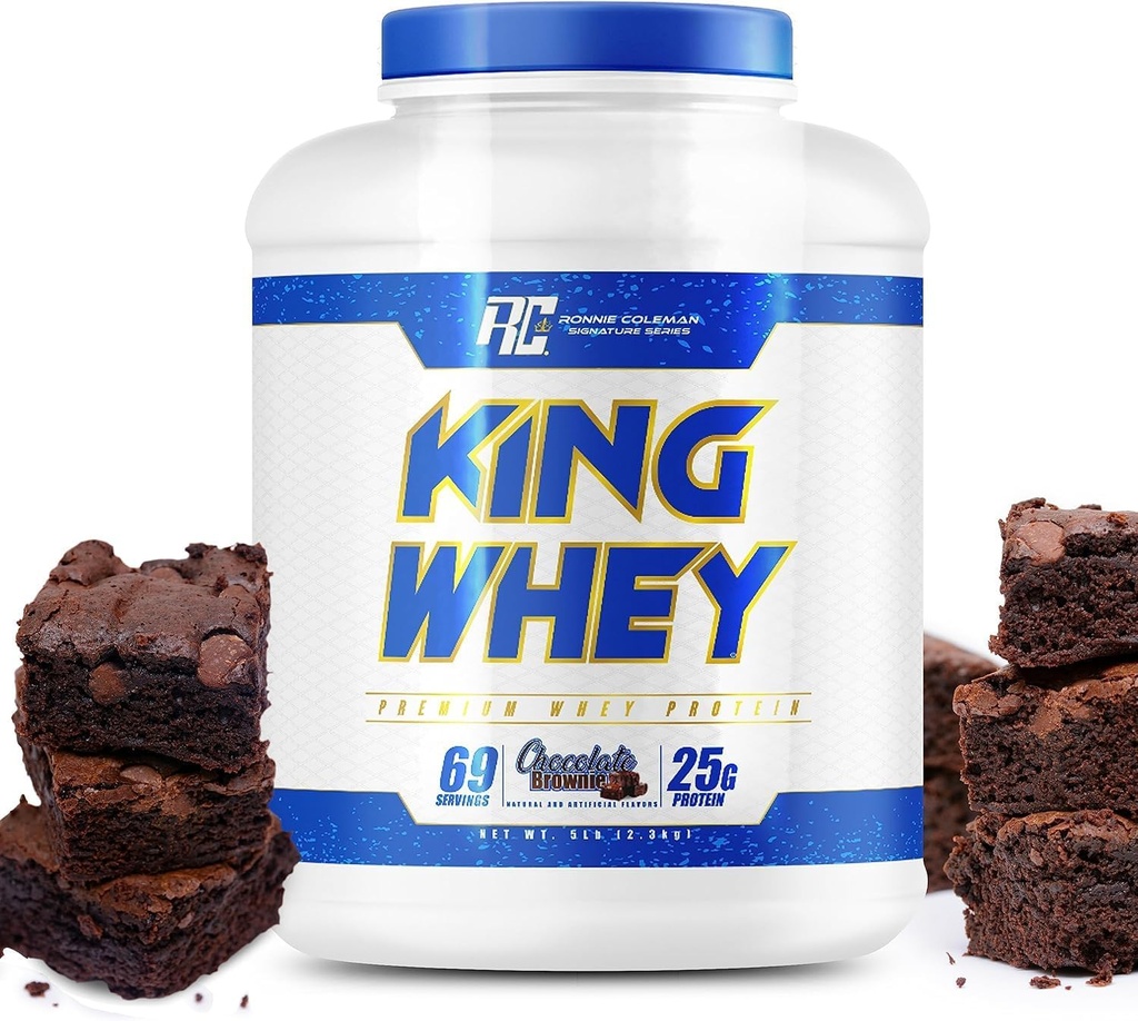 Ronnie Coleman Signature Series King Mass XL Protein pulver, vekt og muskel gevinster, 60g Protein, 180g karbohydrater, 1000+ Kalorier per servering, kreatin og glutamin (20lb, mørk sjokolade)