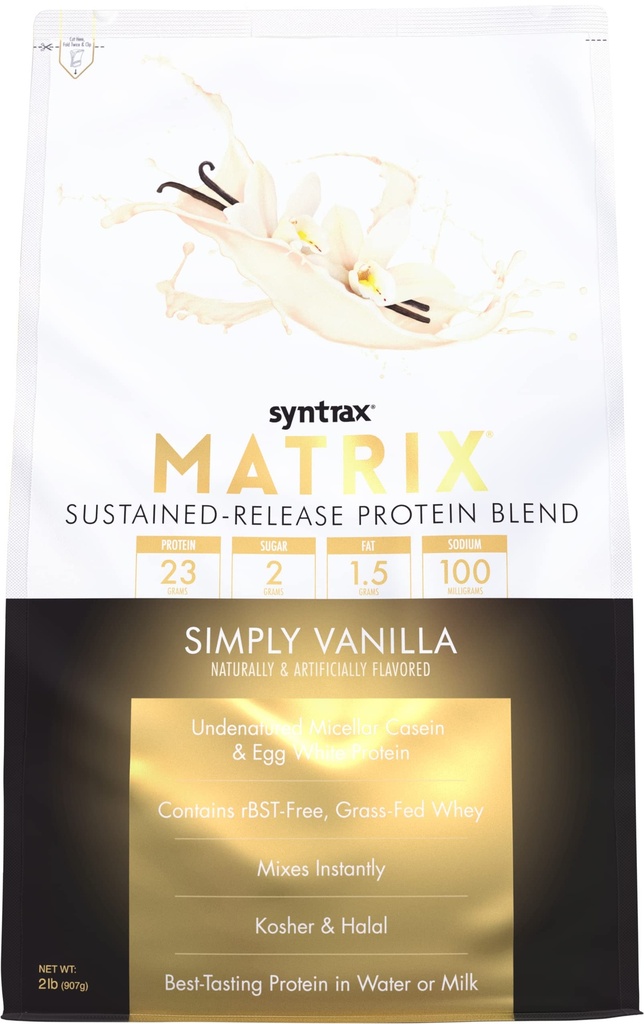 Syntrax Ernæringsmatrise - proteinblanding, ganske enkelt Vanilla 2 lbs.