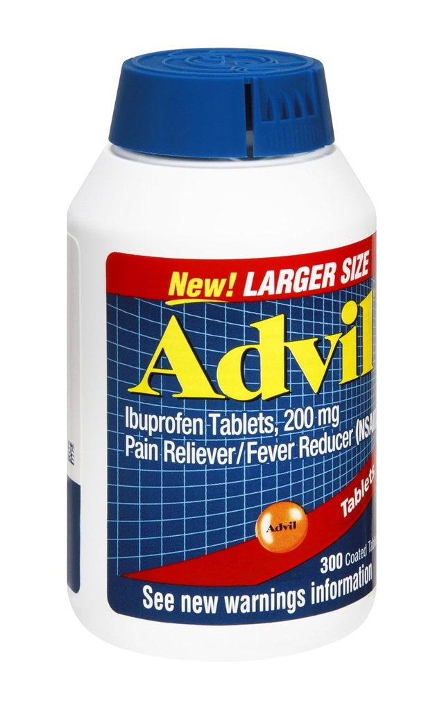 Advil Ibuprofen 200 mg belagte tabletter, 300 CT (pakke på 3)