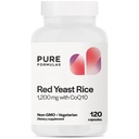 PureFormulas Ekstra styrke Rød Yeast Rice 1200mg med CoQ10 100mg, Citrenin-fri, ikke-GMO, Glutenfri, 120 kapsler (2 måneders forsyning)