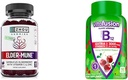 ZHOU Ernæring Elderbær Gummies Immune Support Bundle med Vitafusion vitamin B12 Gummies Energimetabolisme Støtte, 60 og 90 greve