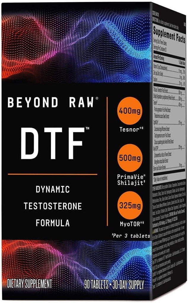 Utover rå DTF, dynamisk testosteron formel, ikke-stimulerende, 90 teller