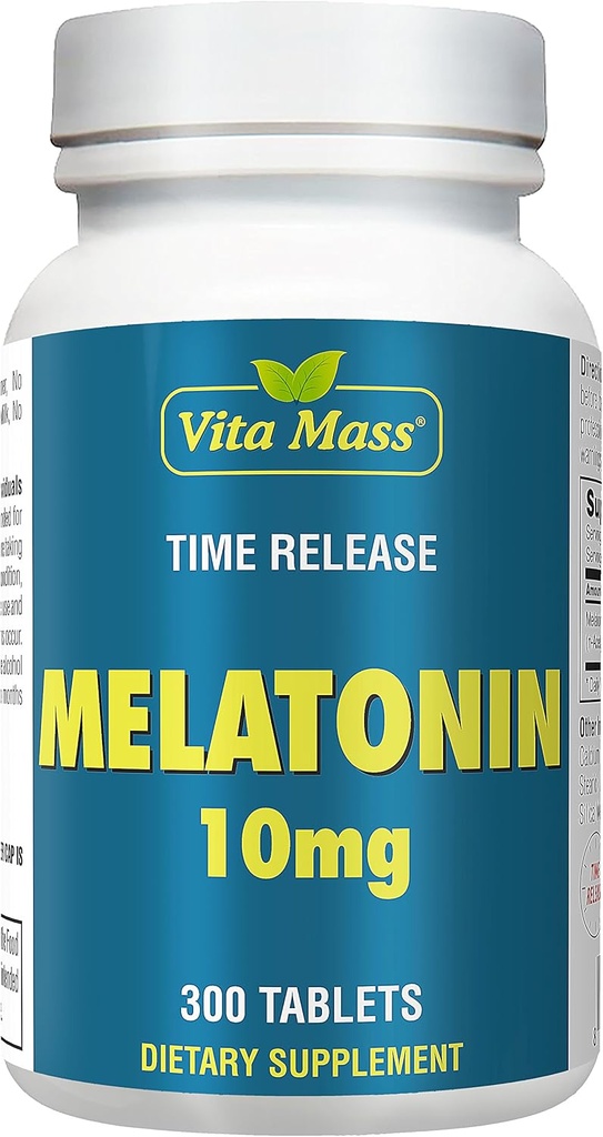 Melatonin 10 mg - TR Time Release - 300 tabletter - Maks styrke