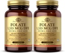 Solgar Folate 1,333 mcg DFE (Folsyre 800 mcg) - 250 tabletter, pakke med 2 - Prenatal støtte - ikke-GMO, Vegan, Glutenfri, Dairy Free, Kosher - 500 Total Services