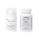 Skinuva® Scar (0,5 oz) & Bruise (14 kapsler) - Avansert silikonkrem formet med vekstfaktorer og homøopatisk Bruise Remedy Formulert med Arnica, Bromelain & Zink
