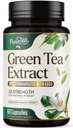 Green Tea Extract Capsules 1000mg med 45% EGCG & 98% Polyfenoler for hjerte støtte med antioksidanter - 3X Absorpsjon Grønn Te piller Supplement for naturlig energi, Gentle koffein - 60 Kapsler