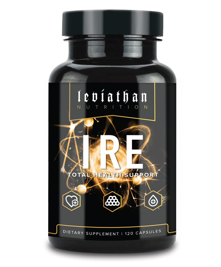 Leviathan IRE Complete Health Support - Total helse og antioksidant støtte med Longvida® Optimert Turmeric Curcumin, Grape Seed, Berberine, Arjuna og Resveratrol