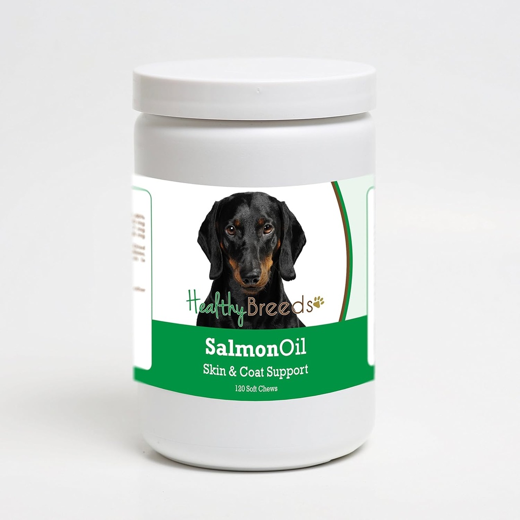 Sunn avler Dachshund lakseolje myk Chews 120 greve