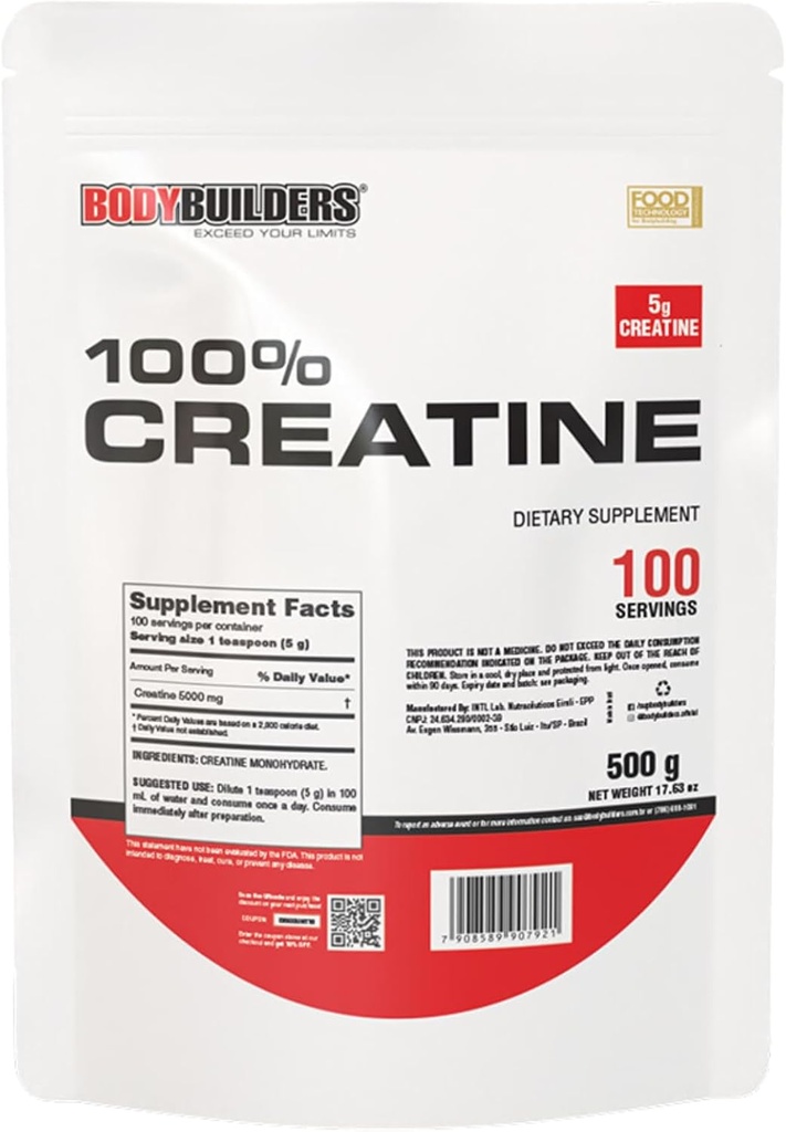 100% kreatin, uslavored, 1.1lb, 100 serveringer