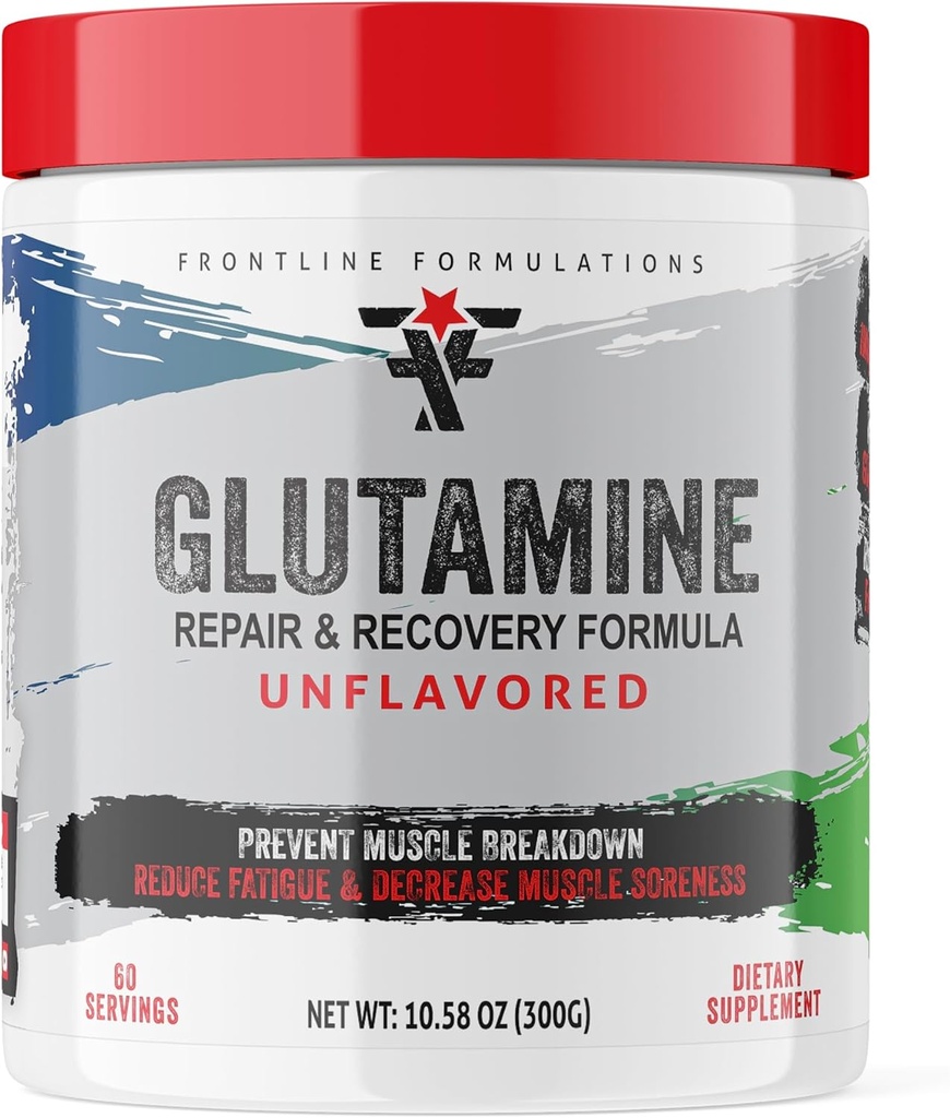Glutamin, uflavorert, Essentials, Tog Hardere, Gjenopprett raskere, Øk utholdenhet, Veteren eid og i drift (60 Serveringer, Glutamin)