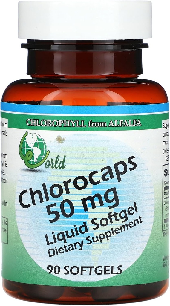 World Organic Klorokaps - 50 mg - 90 Softgels