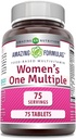 Amazing Formler Kvinners En Flere | Matbaserte | Tabletter Supplement | Perfekt blanding av vitaminer, Mineraler, 25 millioner CFU probiotika og matbaserte enzymer (1 Pack, 75 Count)