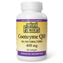 Naturlige faktorer Coenzym Q10 - Antioksidant støtte Supplement støtter cellulær energiproduksjon - bedre absorpsjonshjelpemidler sunn hjertefunksjon - 400 mg, 60 Softgels (60 Serveringer)