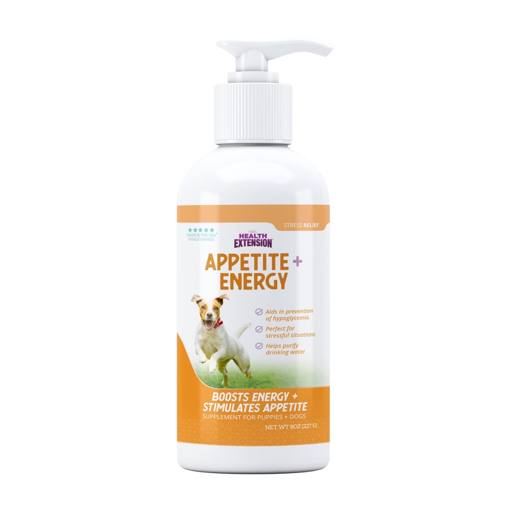 Helse Extension Stress Relief Supplement for hunder, 8oz - Appetitt og energi øker, forhindrer hypoglykemi, beriket med vitamin B