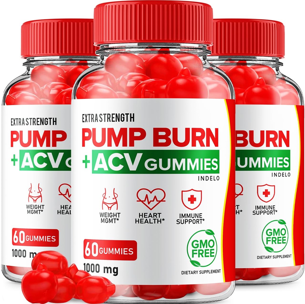 Pump Burn Keto ACV Gummies - Keto Pump Burn Gummies anmeldelser, Pump Burn Keto + ACV Gummies For Vektkontroll B12 Burn Pump Avansert 1000mg Formula (3 Pack - 180 Gummies)