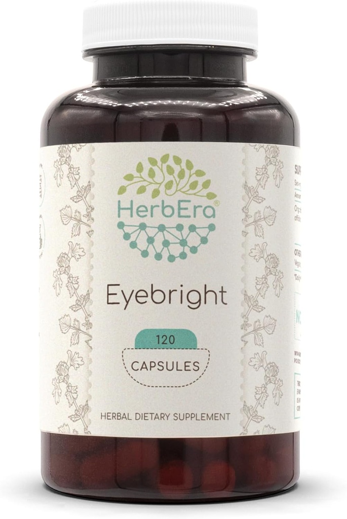 HerbEra Eyebright 120 kapsler, 500 mg, ansvarlig oppdrettet laget med Eyebright (Euphrasia spp.) Tørket urt (120 kapsler)