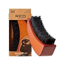 RED by Kiss Skjeggbørste med 100% naturlig borebriller for menn, Premium trebørste, Beards Mustaches Grooming Shaving Comb, Tame og Soften Ansiktshår (MOON SHAPE)