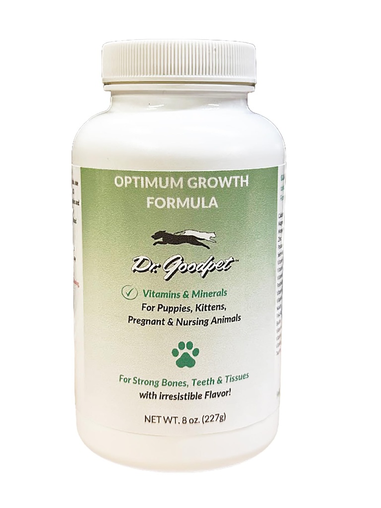 Dr. Goodpet Optimum vekst - Alt naturlig Kitten & Puppy Care Multi-Vitamin/Mineralt pulver