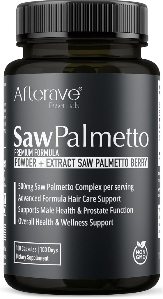 Saw Palmetto Premium, Scalp Helse for optimal hårvekst, Follicle Styrke, Hårtap Beskyttelse, Prostate og urin helse og generell mannlig immunstøtte