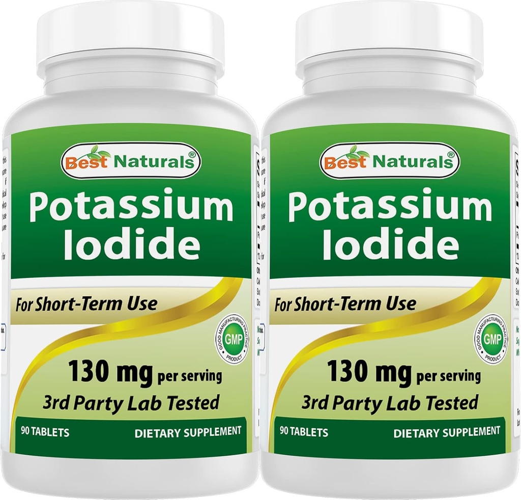 Beste Naturals Kalium jodid 130 mg per servering - kosttilskudd, 90 tabletter (2)