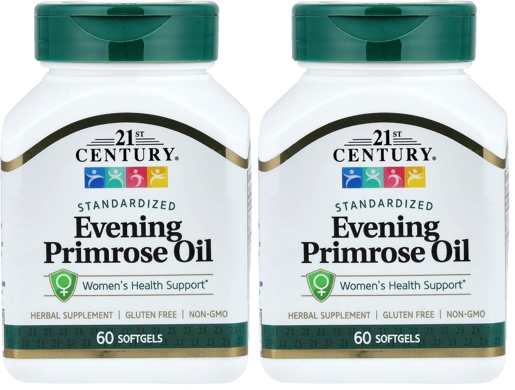21st Century Aften Primrose Olje Softgels, 60 greve (Pack of 2)