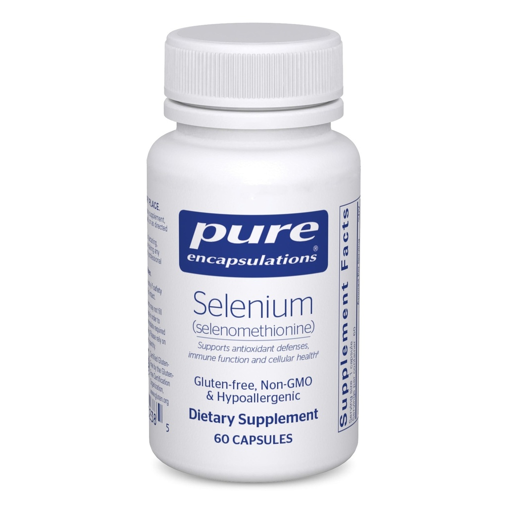 Rene innkapslinger Selenium - 200 mhg - for sunn cellefunksjon, immunsystem og antioksidant Forsvar - Mineral Supplement - Vegan & Glutenfri - 60 kapsler