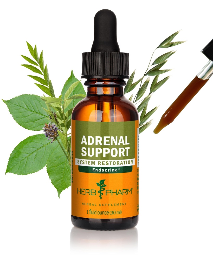 Herb Pharm Adrenal støtte flytende herbal formel med eleuthero og lakris flytende ekstrakter - 1 Ounce